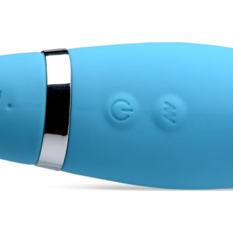 10X MIGHTY RIDER VIBRATING STRAPLESS STRAP-ON - AZUL