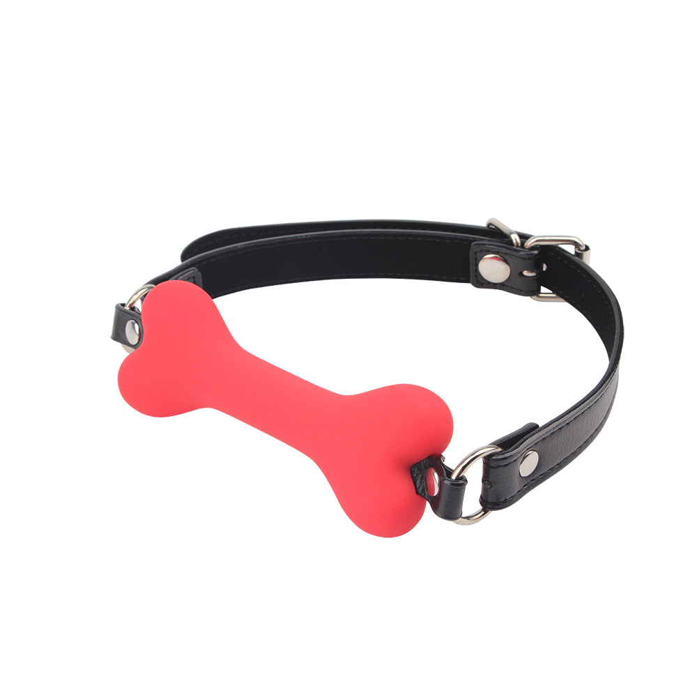 BEHAVE! DOGGLE BONE BIT GAG-RED
