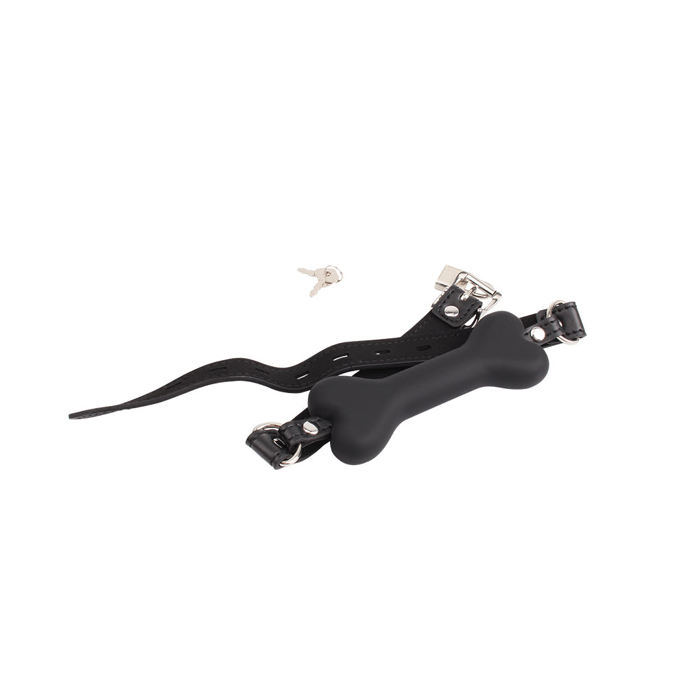 BEHAVE! DOGGLE BONE BIT GAG-BLACK