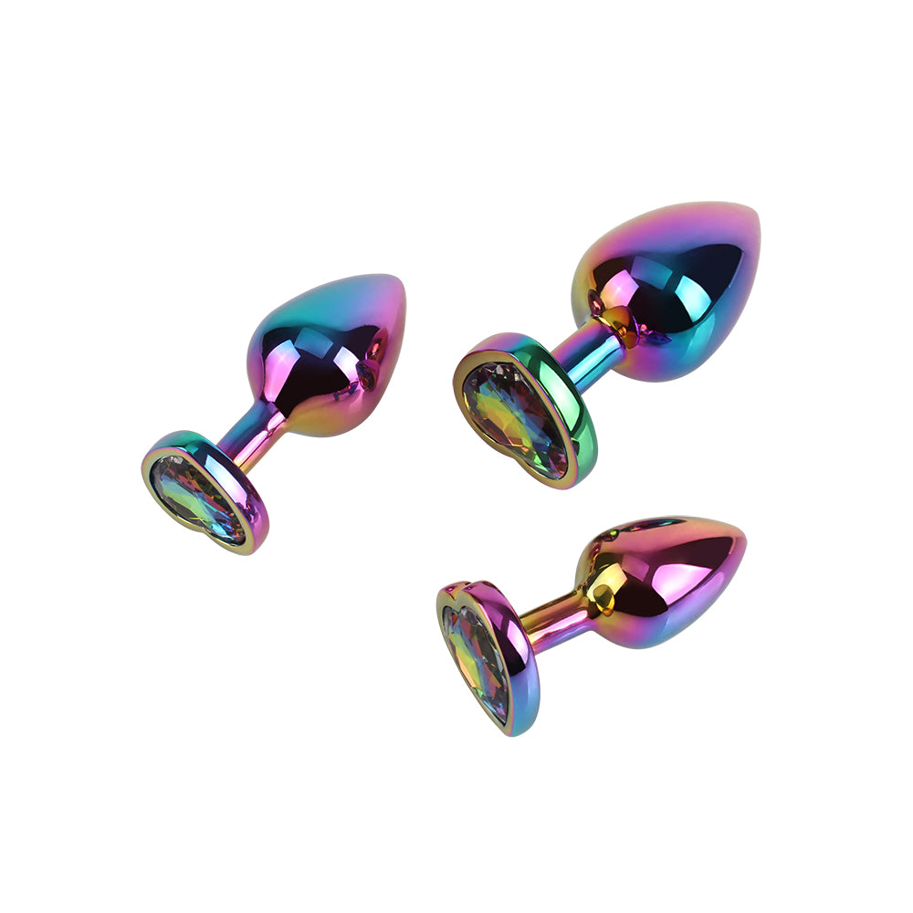MATRIX MONT RAINBOW HEART BUTT PLUG SET 3 PZ