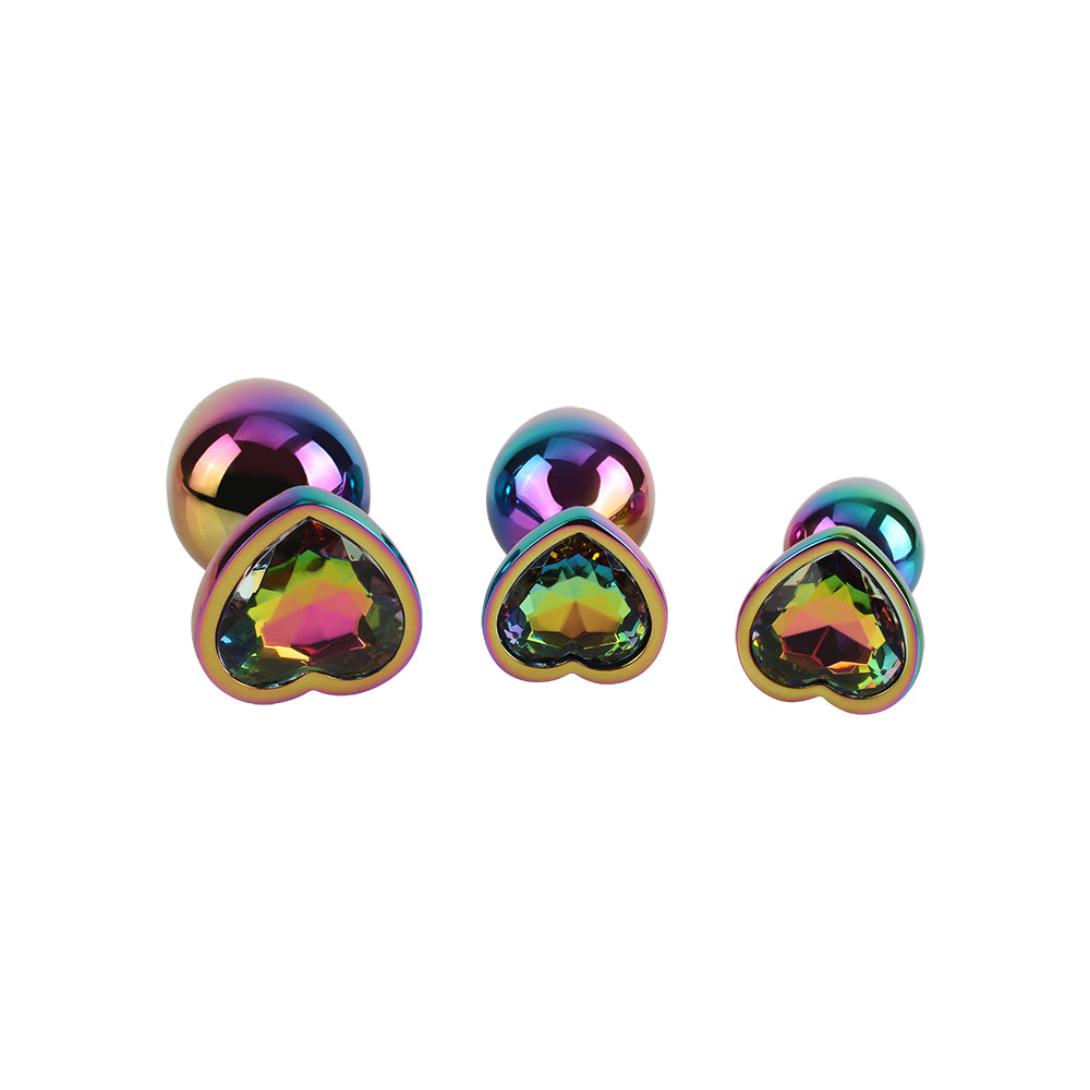 MATRIX MONT RAINBOW HEART BUTT PLUG SET 3 PZ