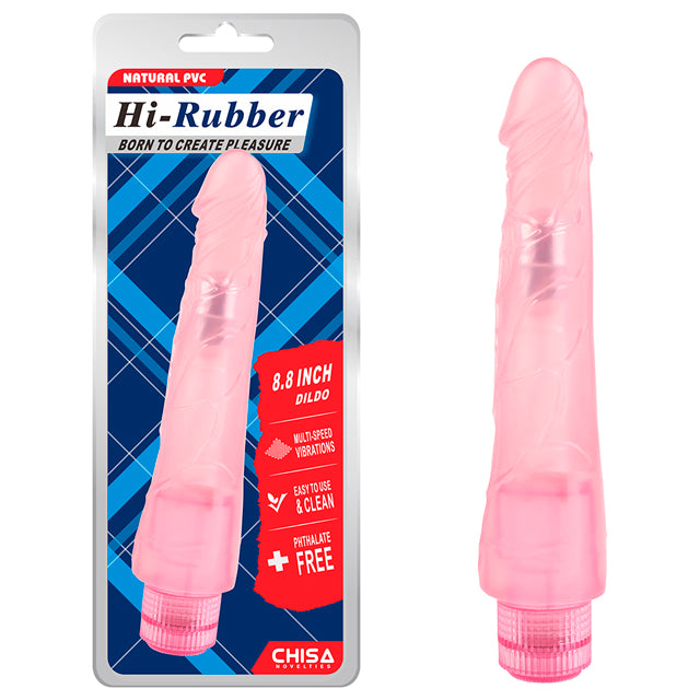 HI-RUBBER 8.8" DILDO - ROSA