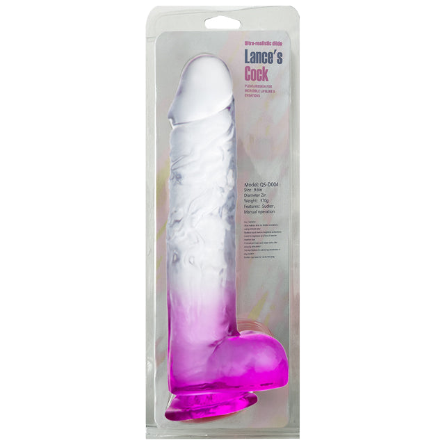 DILDO LANCES WITH BALLS COCK PURPLE