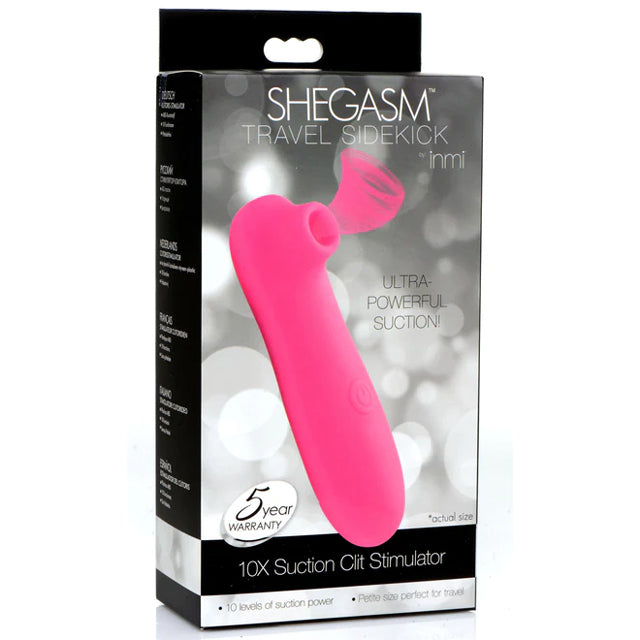 SHEGASM TRAVEL SIDEKICK 10X SUCTION CLIT STIMULATOR