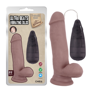 T-SKIN REAL ULTRA BEATS VIBRATING DILDO - LATIN