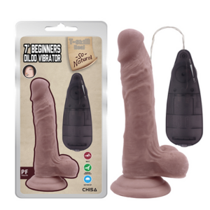 T-SKIN REAL 7 INCH BEGINNERS DILDO VIBRATOR - LATIN