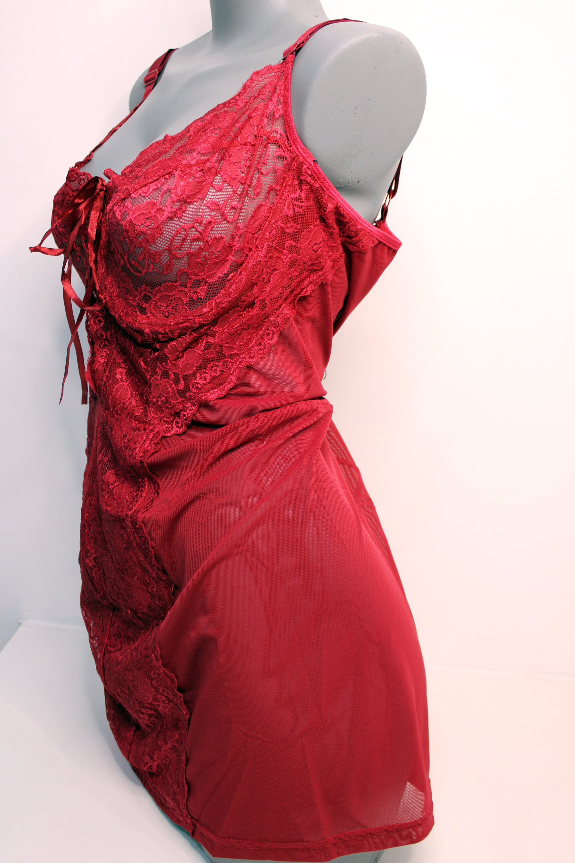 COQUETTE DIVA CHEMISE - MERLOT 3X/4X