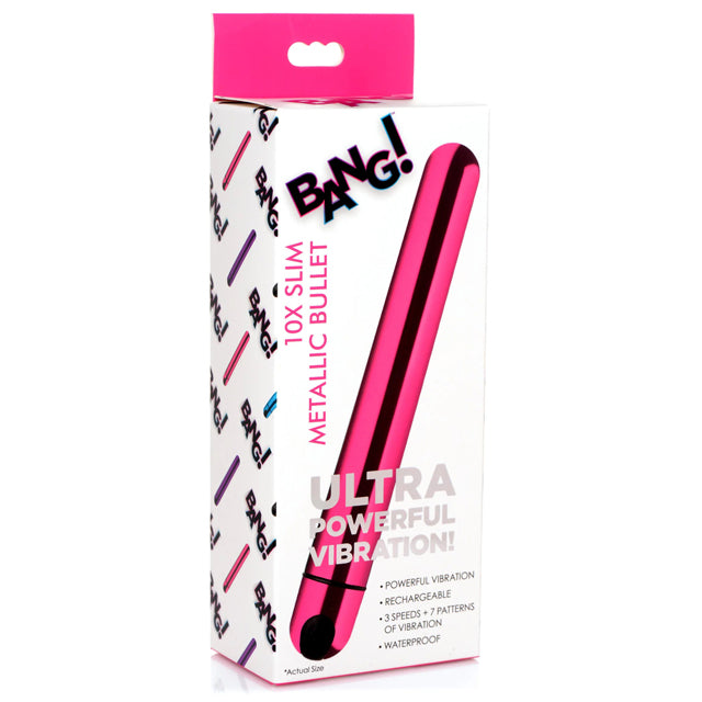BANG! 10X SLIM METALLIC BULLET - ROSA