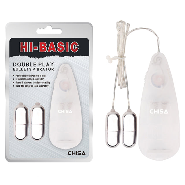 HI-BASIC DOUBLE PLAY BULLETS VIBRATOR - BLANCO