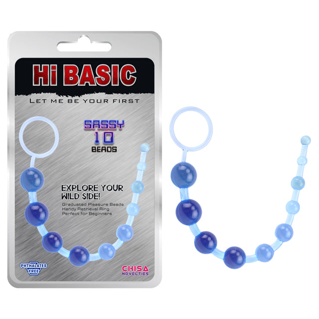 HI-BASIC SASSY ANAL BEADS - AZUL