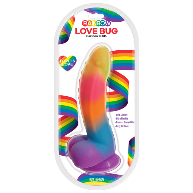 RAINBOW LUV BUG SUCTION CUP DILDO