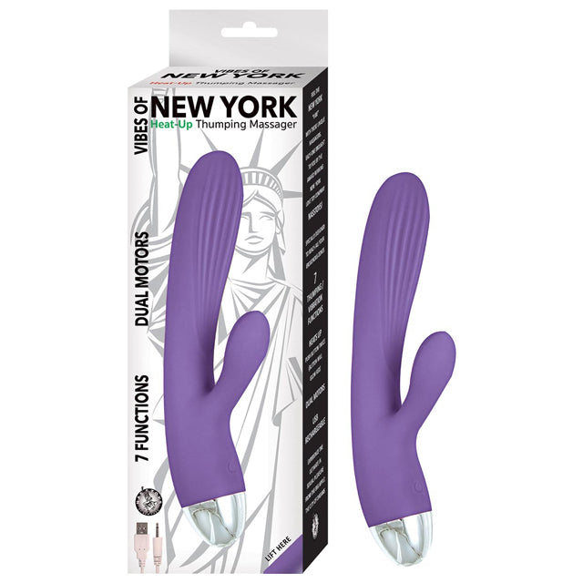 VIBES OF NEW YORK HEAT-UP THUMPING MASSAGER - MORADO