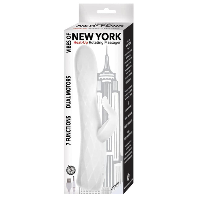 VIBES OF NEW YORK HEAT-UP ROTATING MASSAGER - BLANCO
