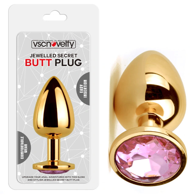 JEWELLED SECRET BUTT PLUG GOLD CHICO - ROSA