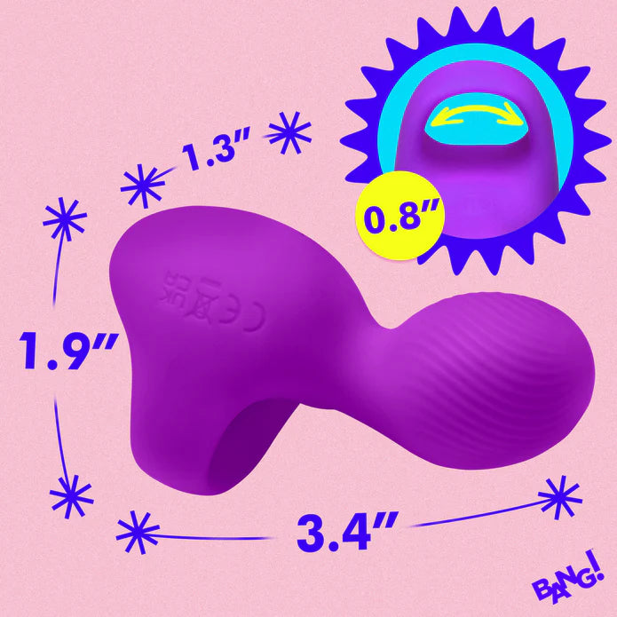 BANG! SILICONE FINGER VIBRATOR - PURPLE