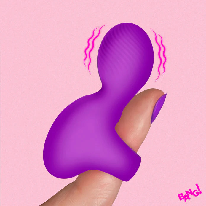 BANG! SILICONE FINGER VIBRATOR - PURPLE