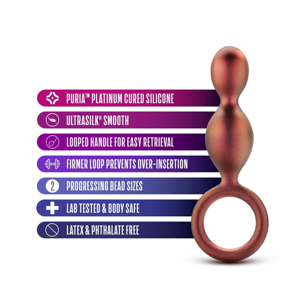 ANAL ADVENTURES MATRIX - DUO LOOP PLUG - COPPER
