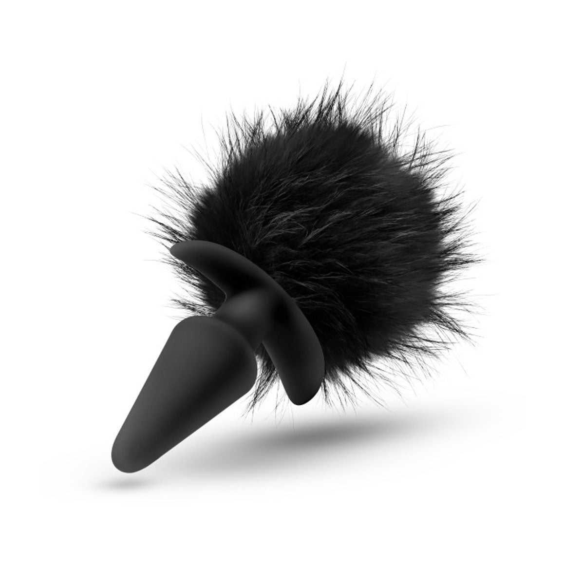 Anal Adventures - Platinum - Rabbit Tail Plug - Black