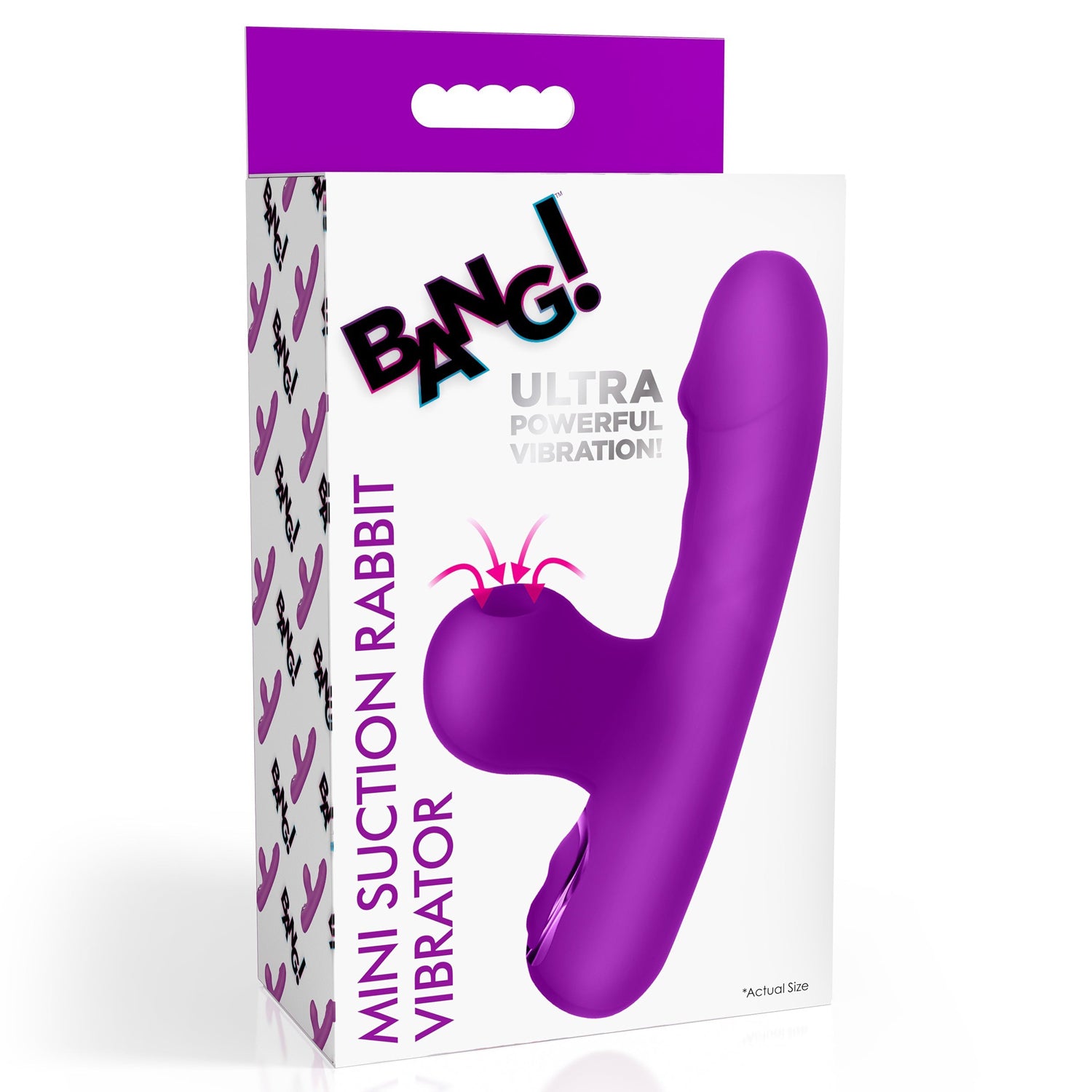 BANG! MINI SUCTION RABBIT VIBRATOR - MORADO