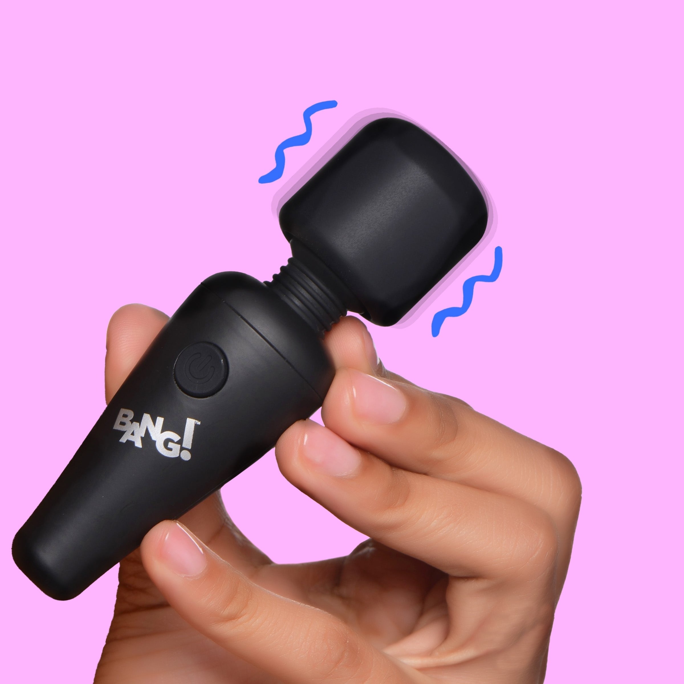 BANG! 10X VIBRATING MINI SILICONE WAND - NEGRO