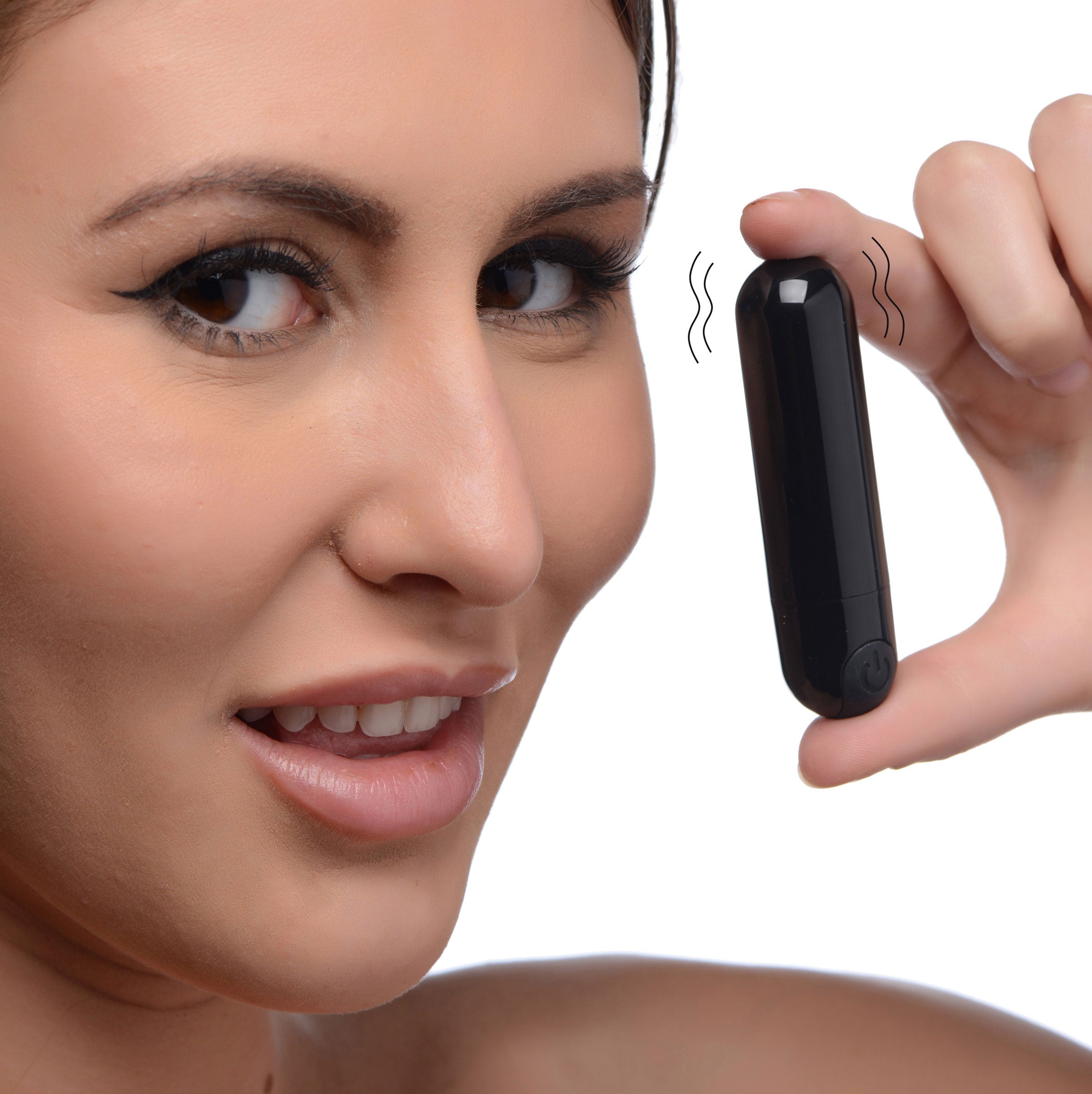 BANG! 10X RECHARGEABLE VIBRATING METALLIC BULLET - NEGRO