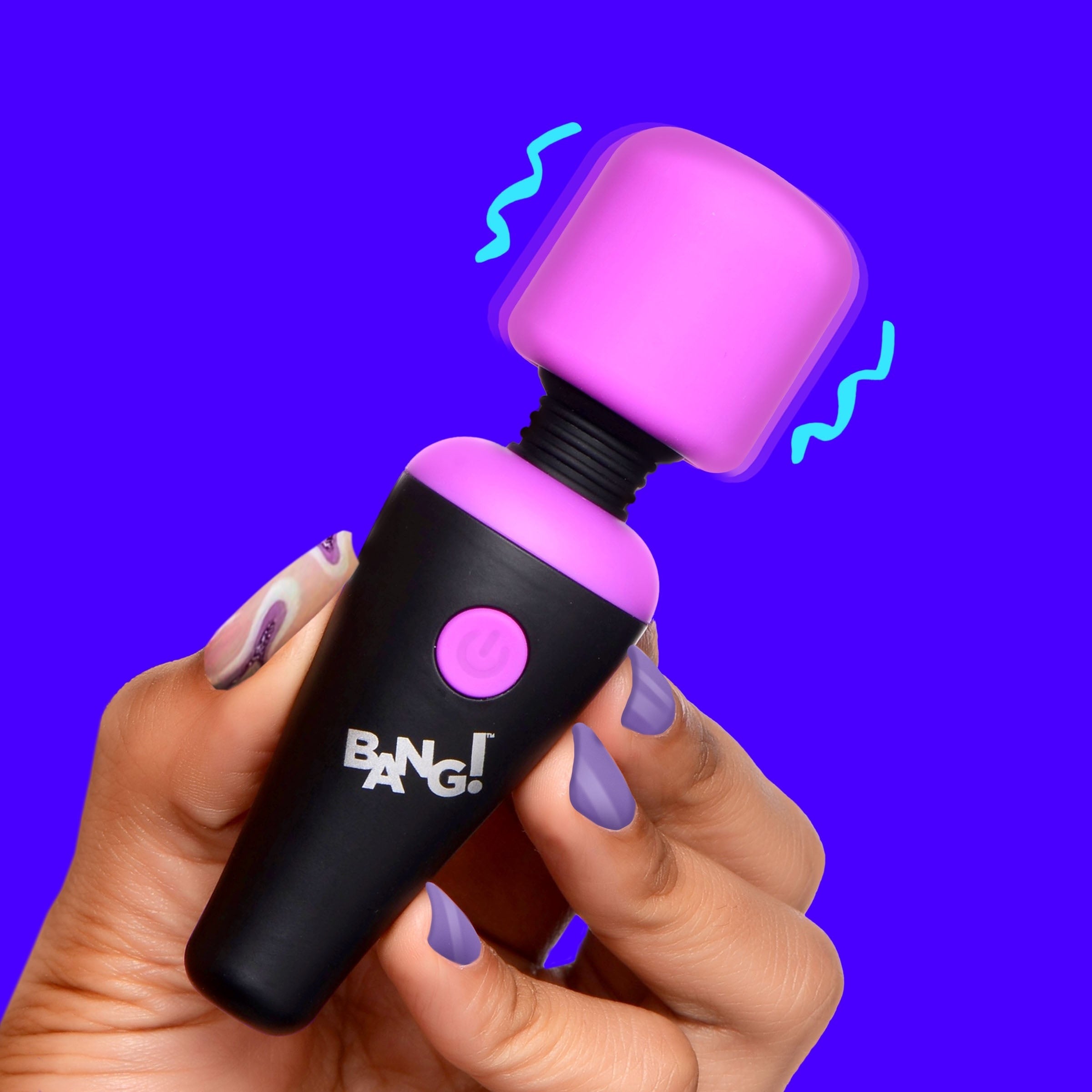 BANG! 10X VIBRATING MINI SILICONE WAND - MORADO