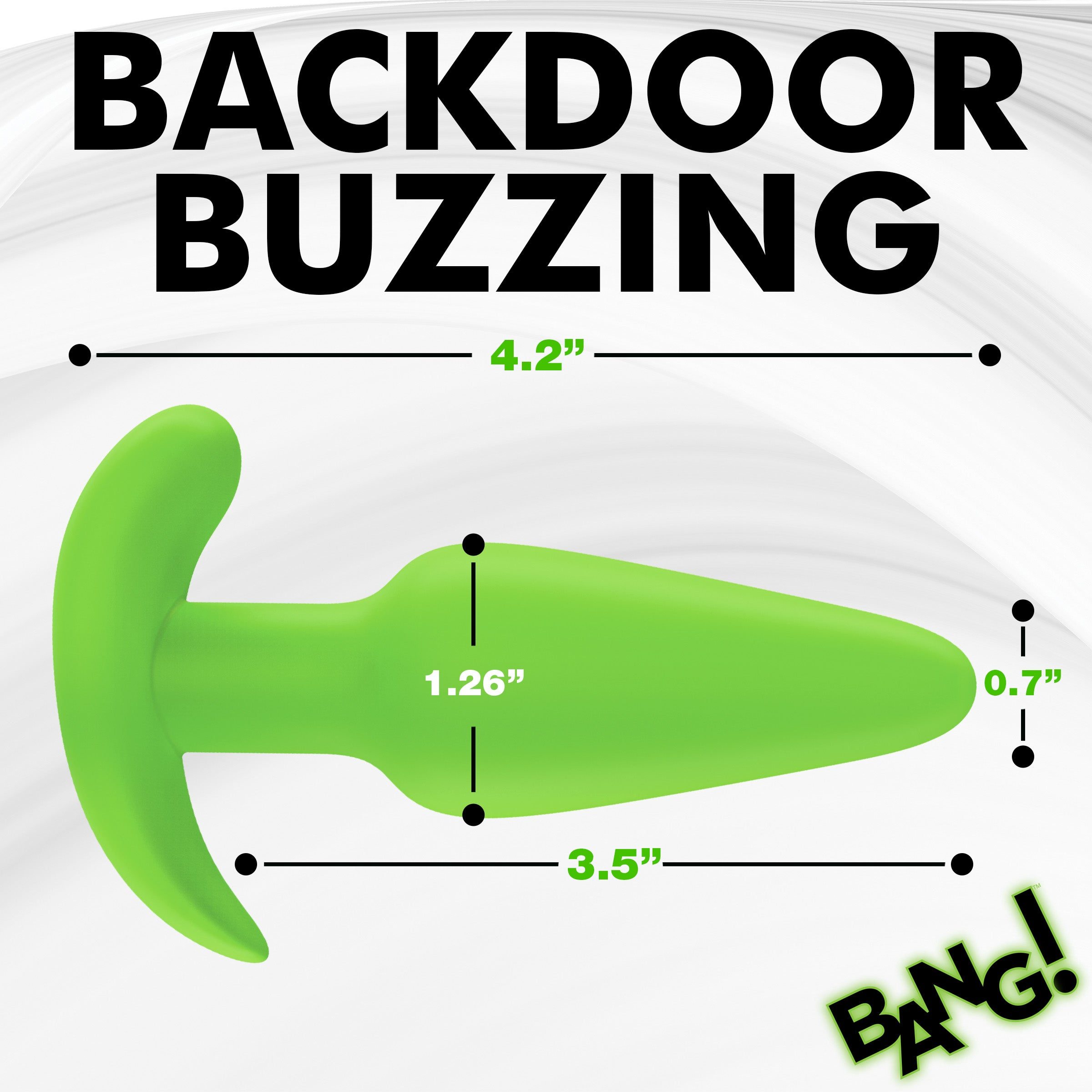 BANG! 21X GLOW-IN-THE-DARK BUTT PLUG WITH REMOTE