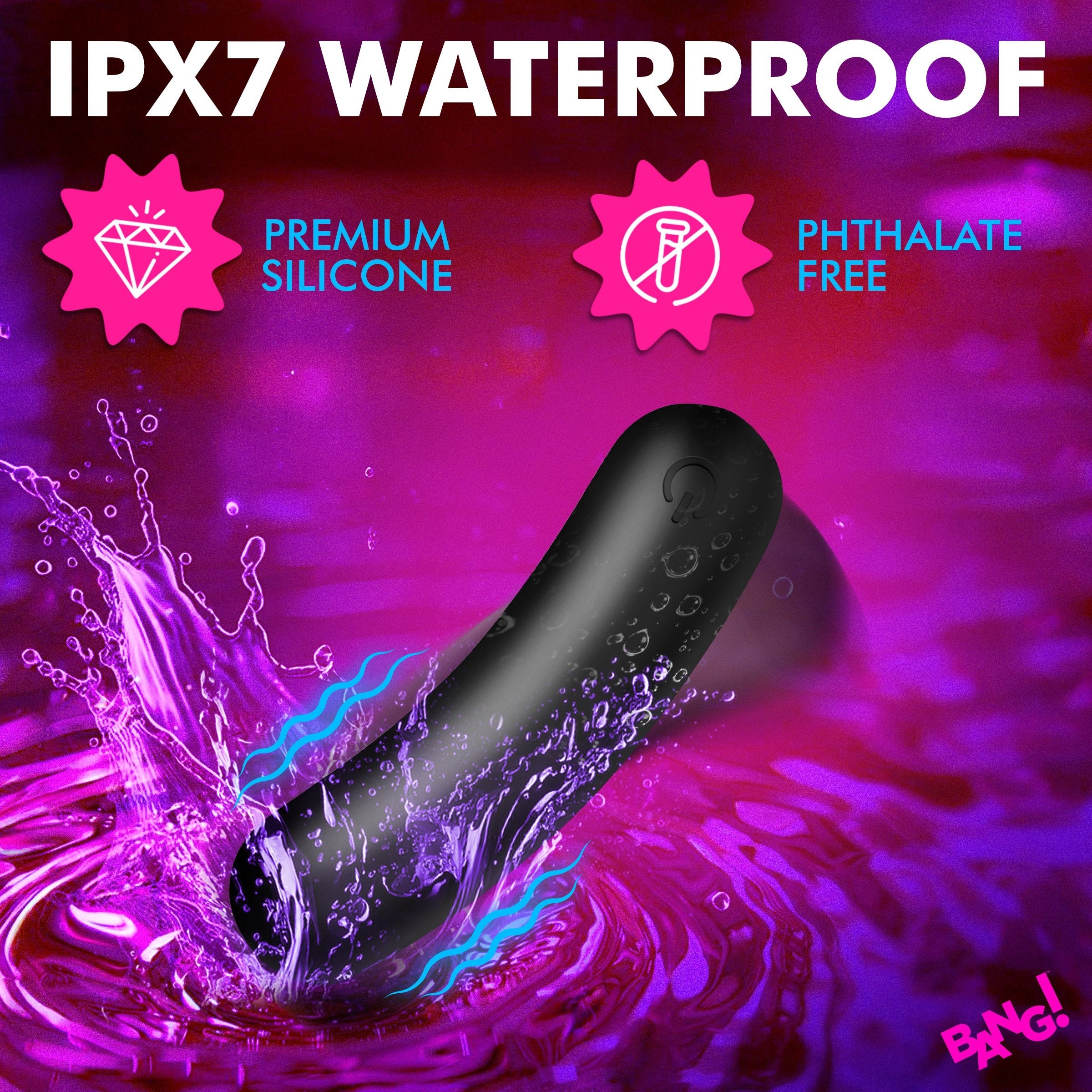 BANG! FLEXIBLE SILICONE BULLET - NEGRO