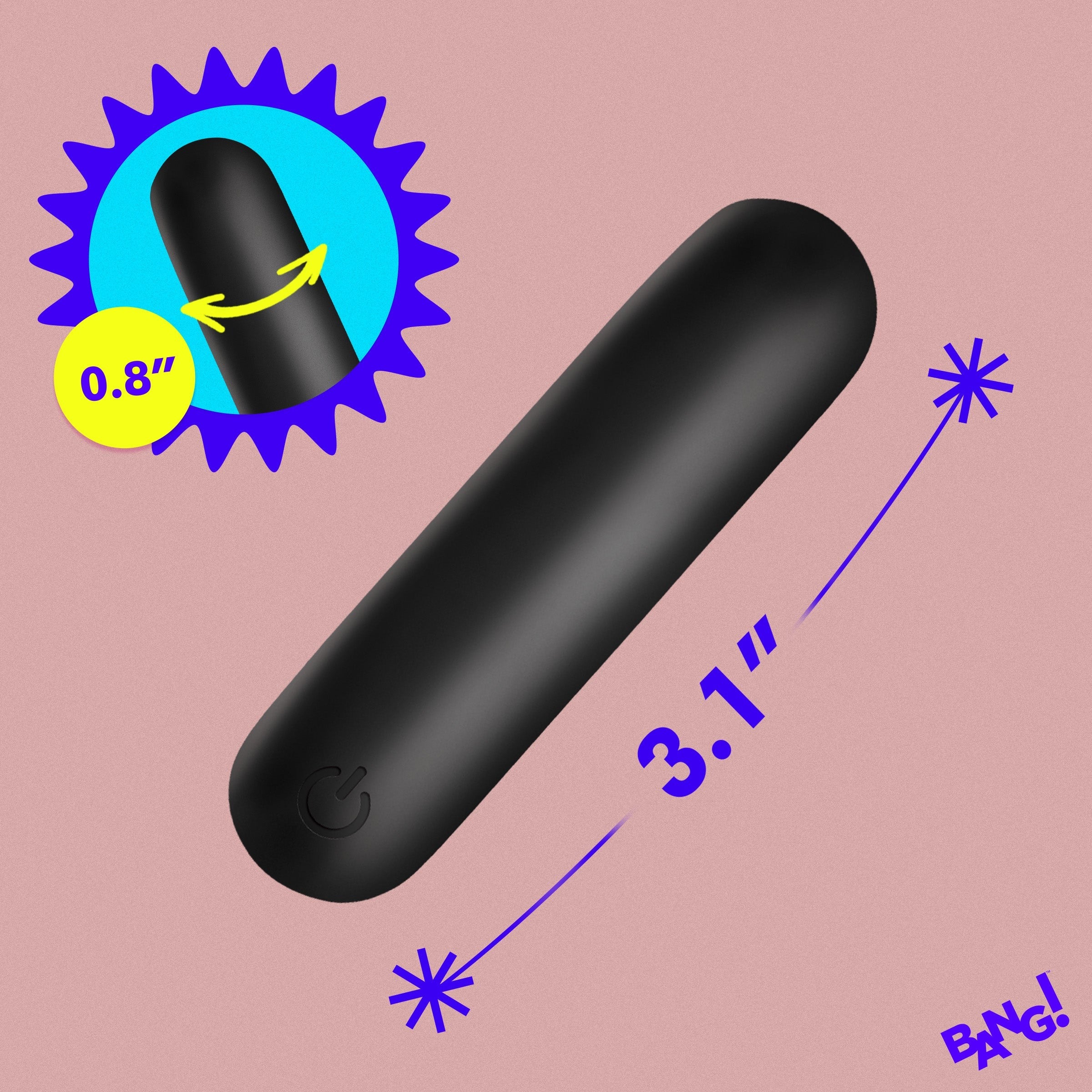 BANG! FLEXIBLE SILICONE BULLET - NEGRO