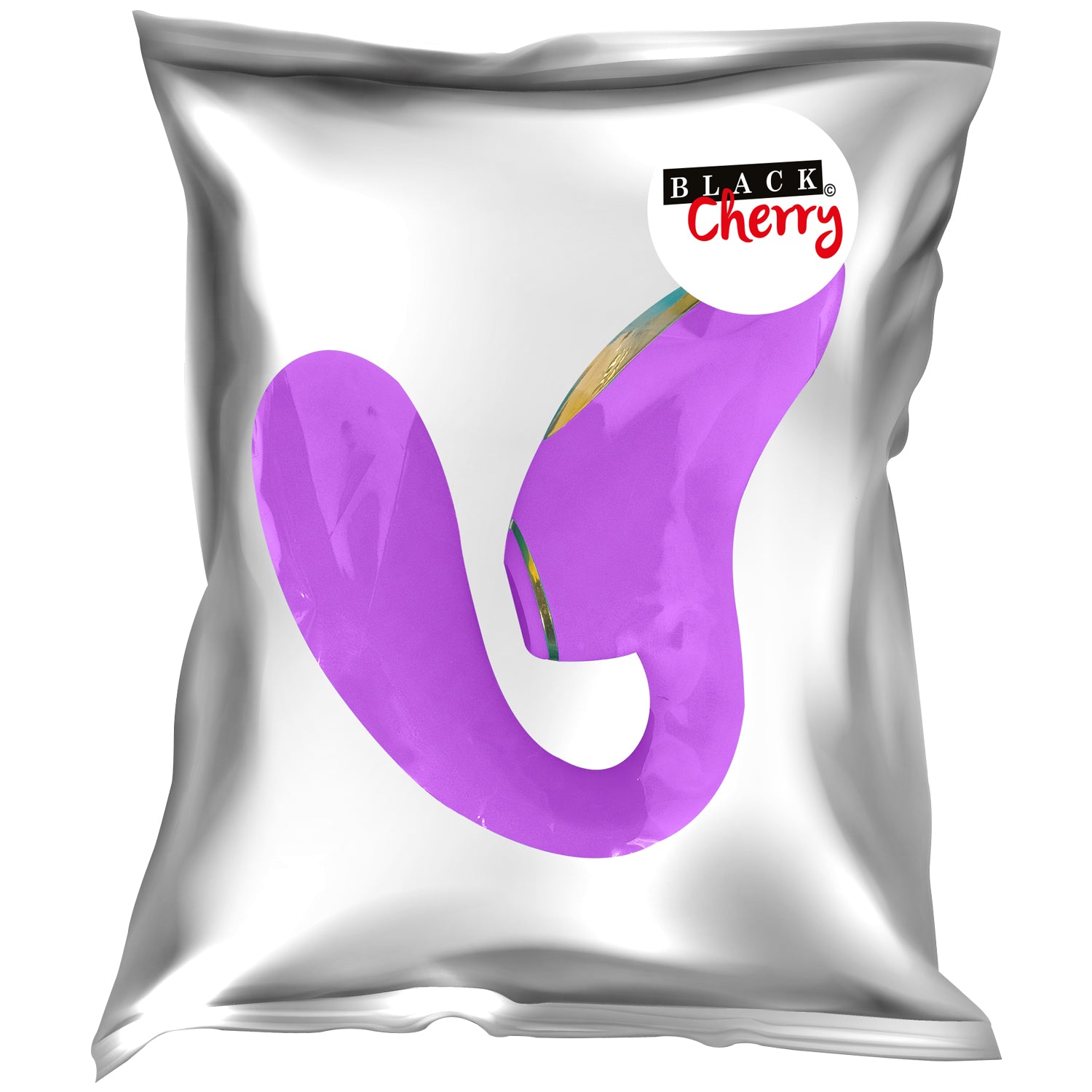BLACK CHERRY FISHHOOK SUCTION VIBRATOR - MORADO