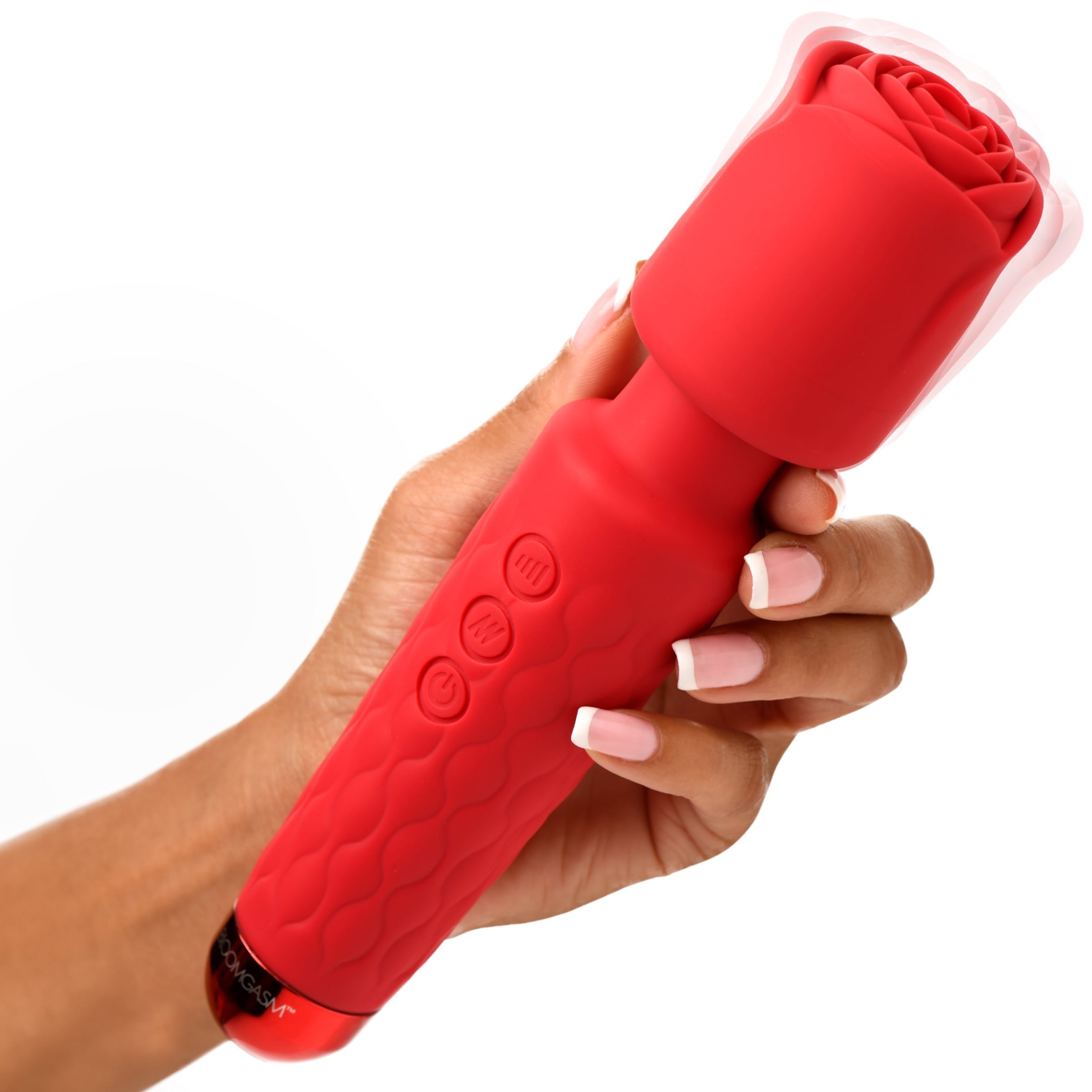 BLOOMGASM PLEASURE ROSE 10X SILICONE WAND W/ ROSE ATTACHMENT