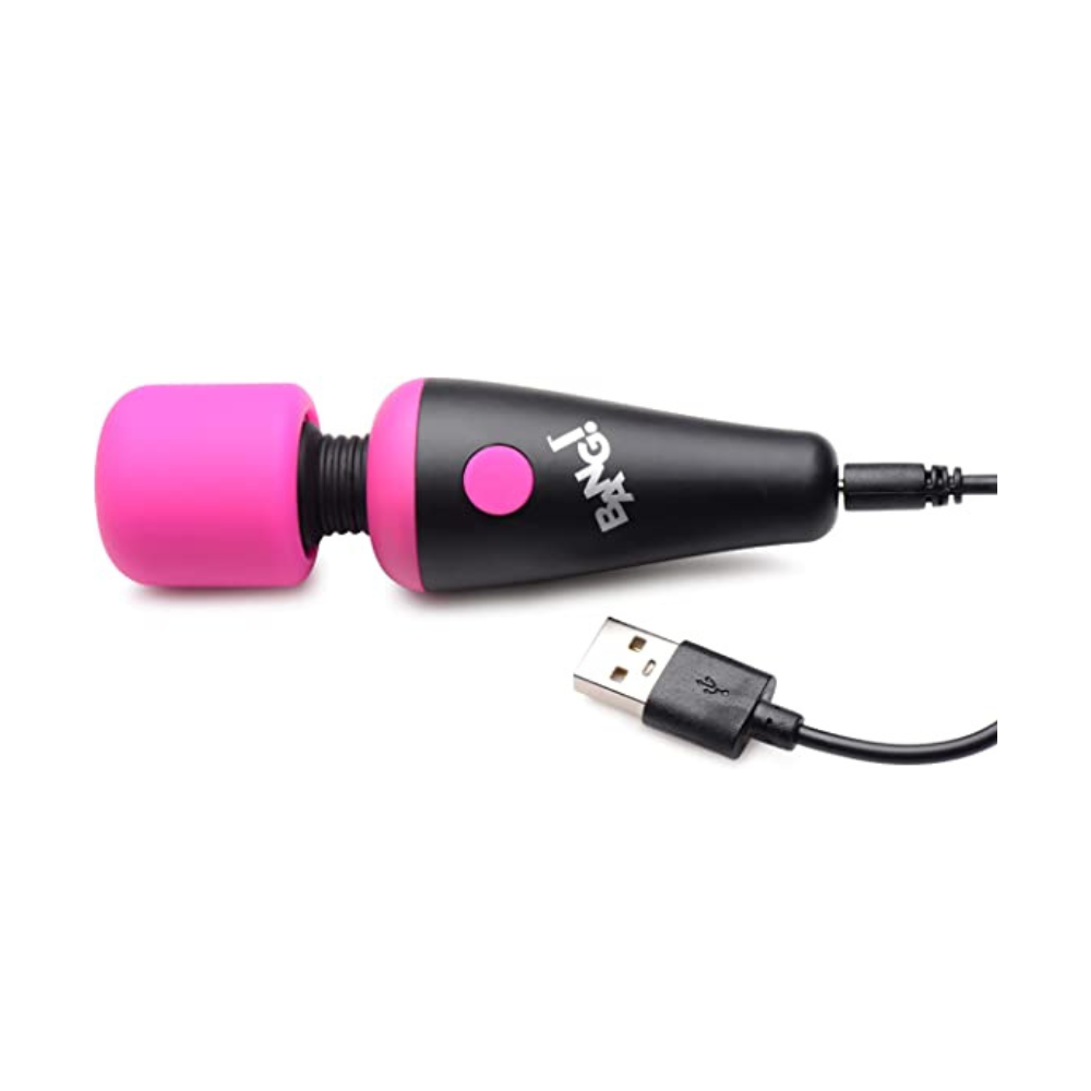BANG! 10X VIBRATING MINI SILICONE WAND - ROSA