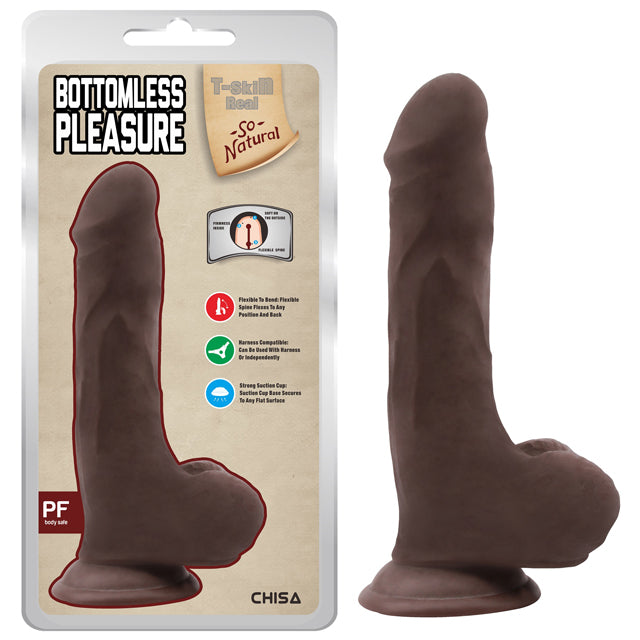 T-SKIN REAL BOTTOMLESS PLEASURE - BROWN
