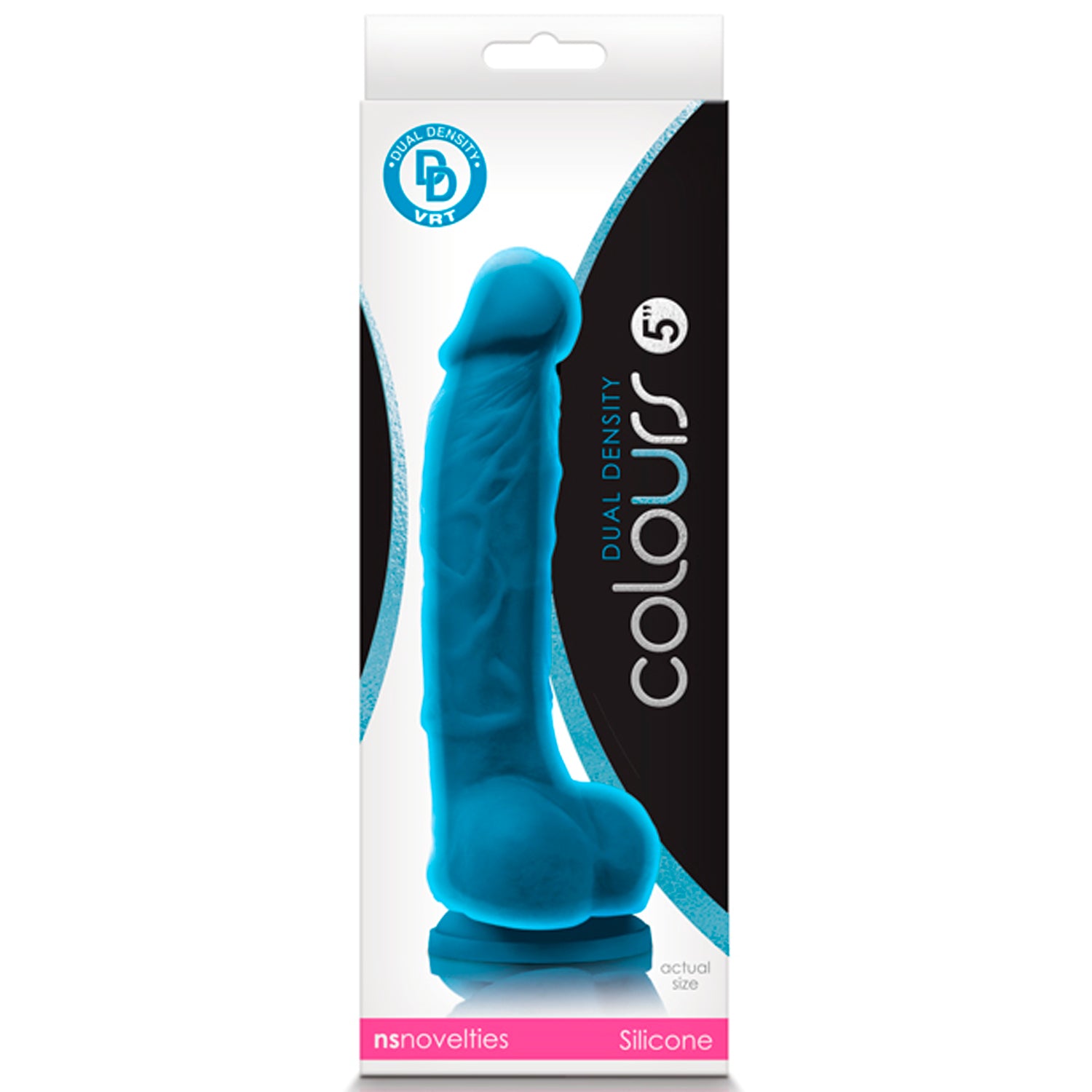 COLOURS DUAL DENSITY 5" DILDO – AZUL