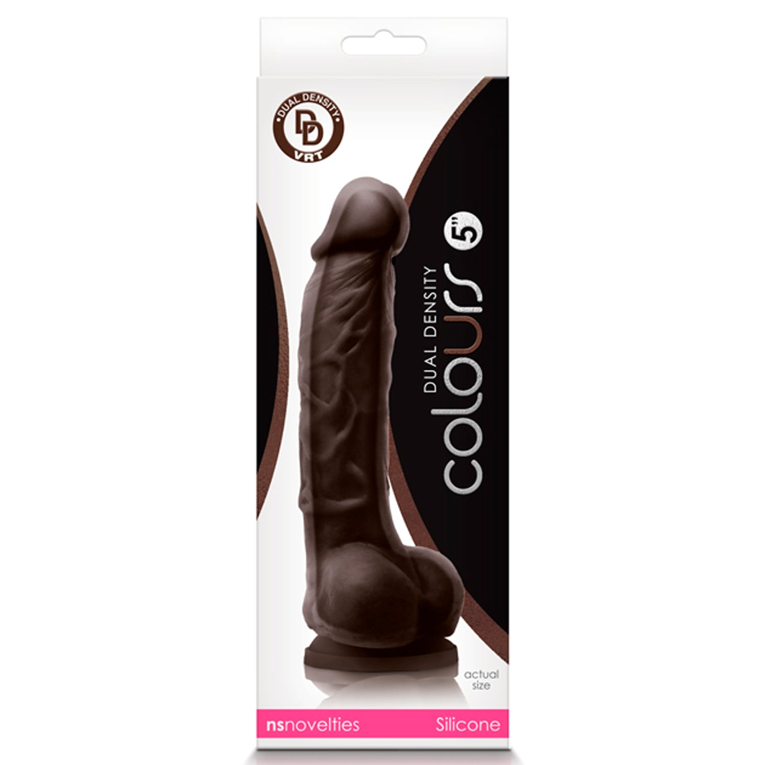 COLOURS DUAL DENSITY 5" DILDO – CAFÉ OSCURO