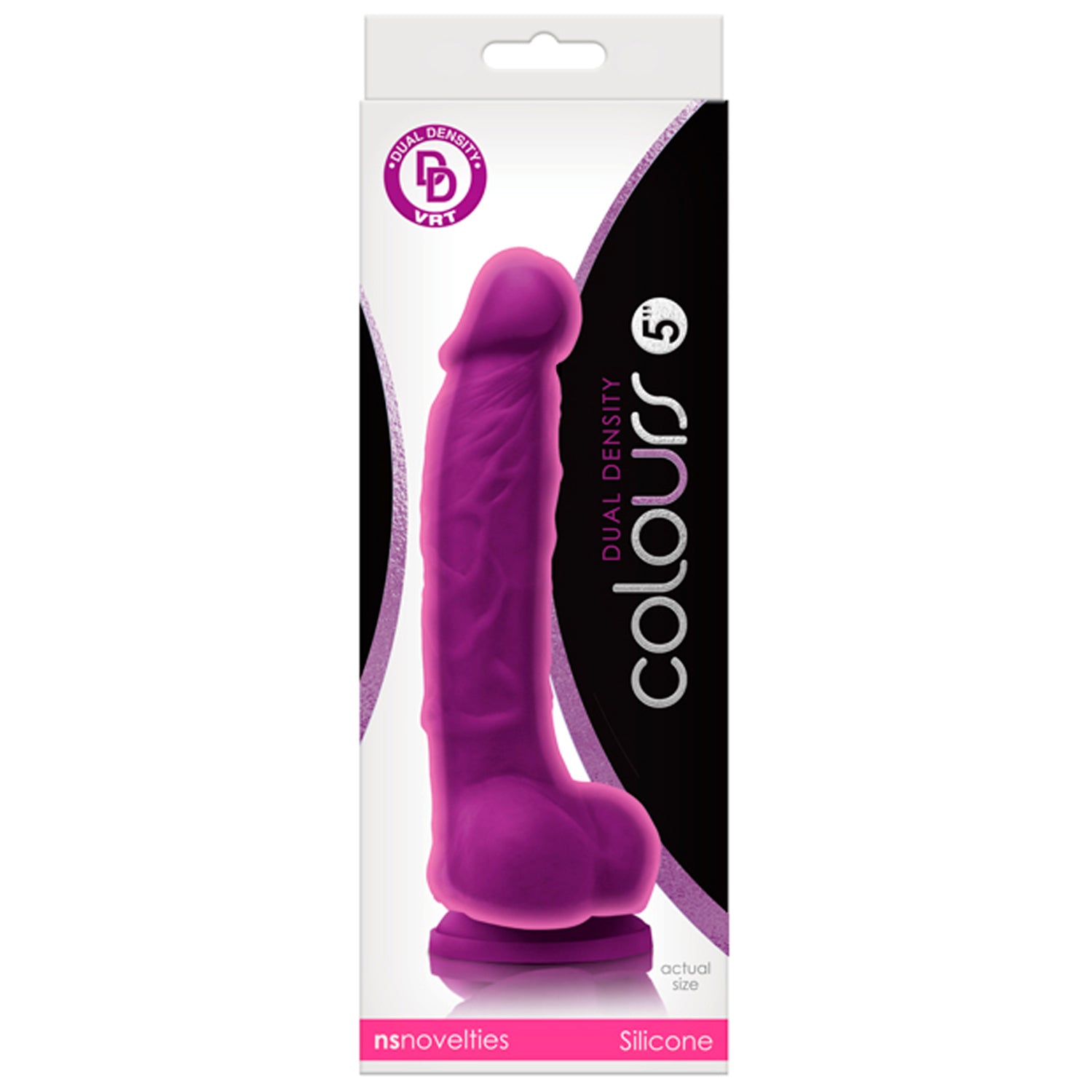 COLOURS DUAL DENSITY 5" DILDO – MORADO