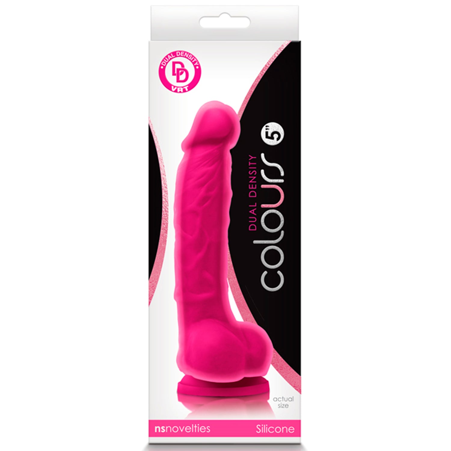 COLOURS DUAL DENSITY 5" DILDO – ROSA