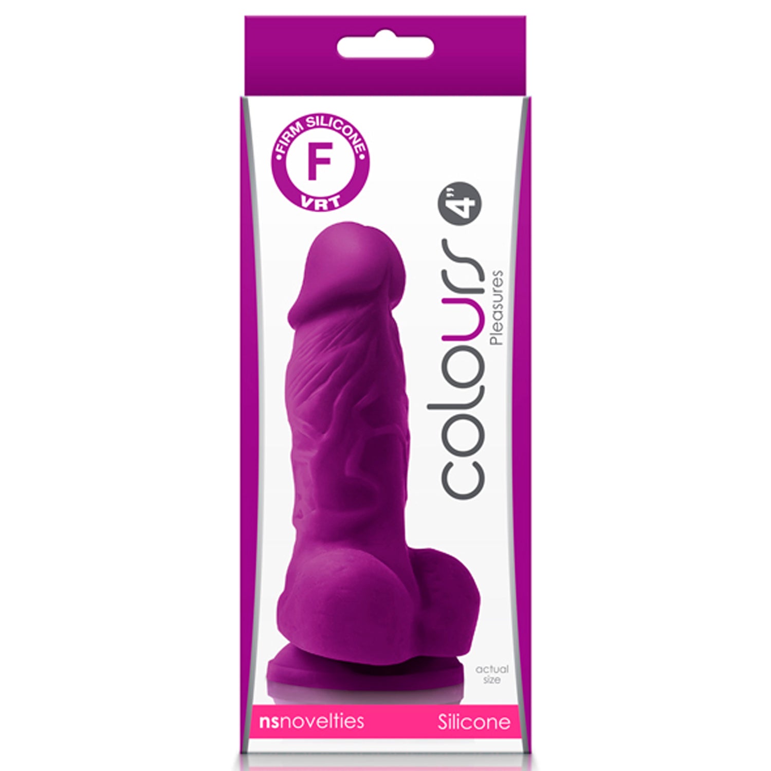 COLOURS PLEASURES 4" DILDO - MORADO