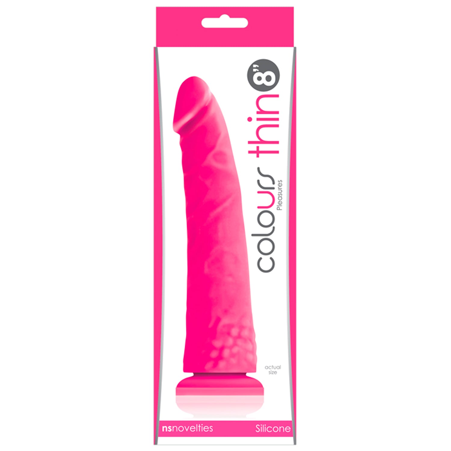 COLOURS PLEASURES THIN 8" DILDO – ROSA