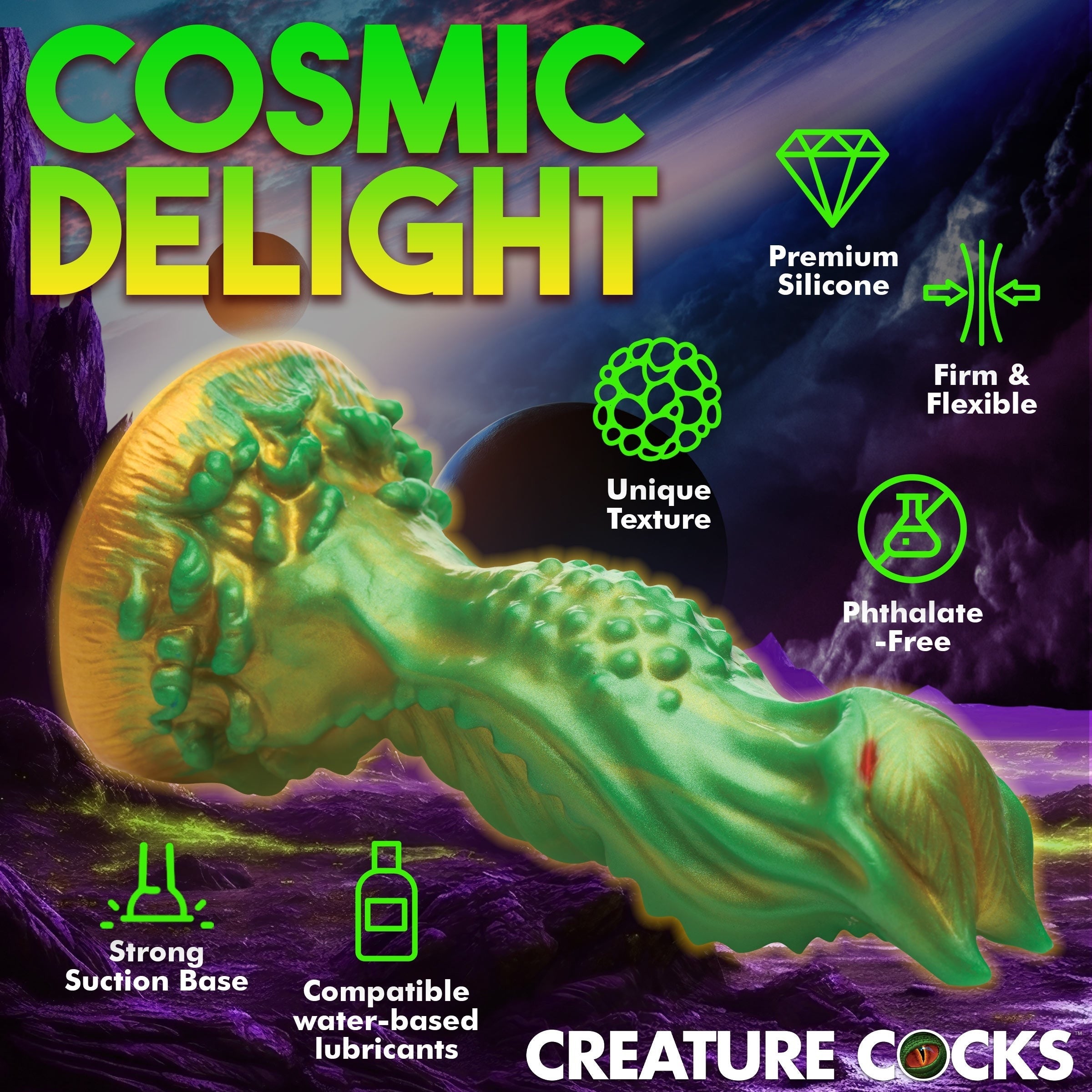 CREATURE COCKS NEBULA ALIEN SILICONE DILDO