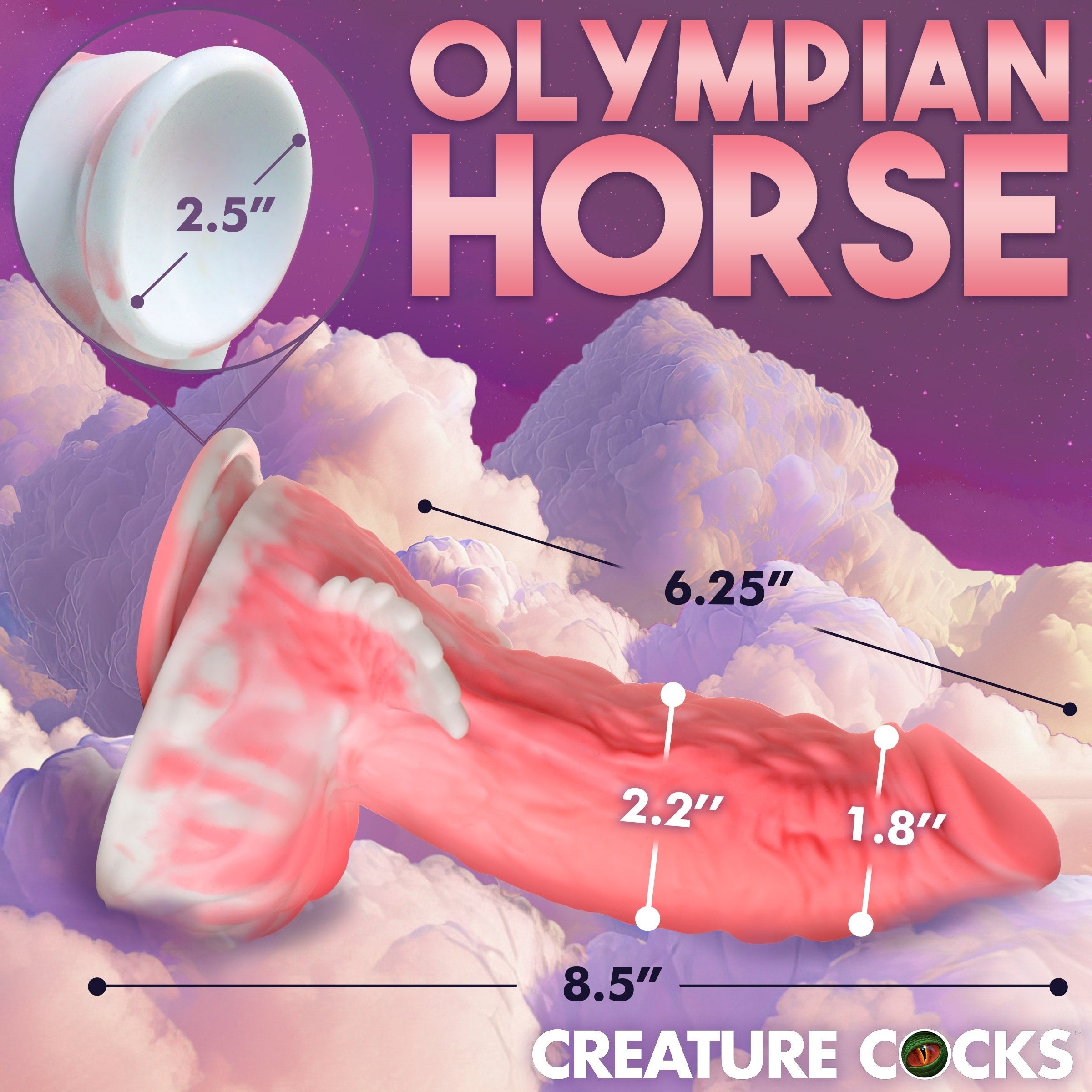 CREATURE COCKS PEGASUS PECKER WINGED SILICONE DILDO