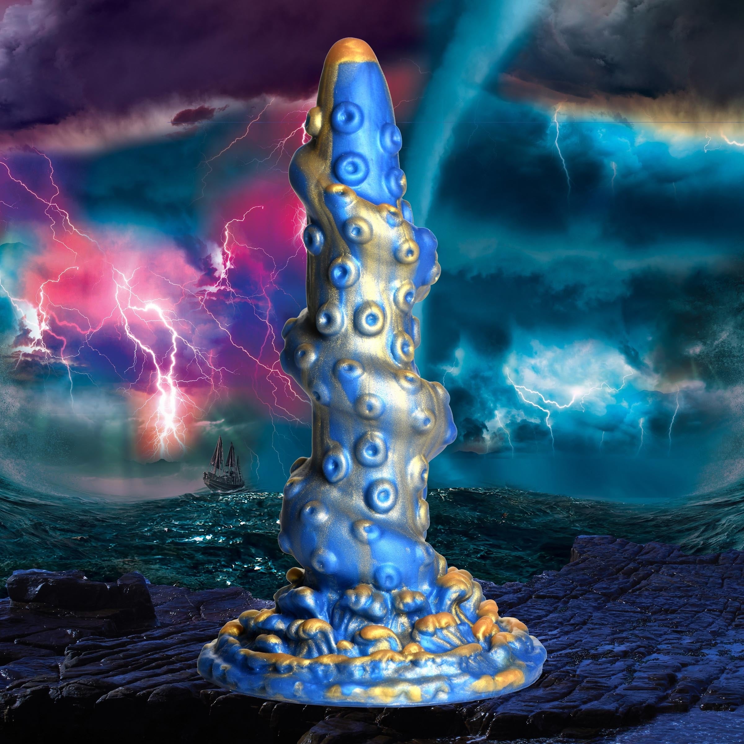 LORD KRAKEN TENTACLED SILICONE DILDO