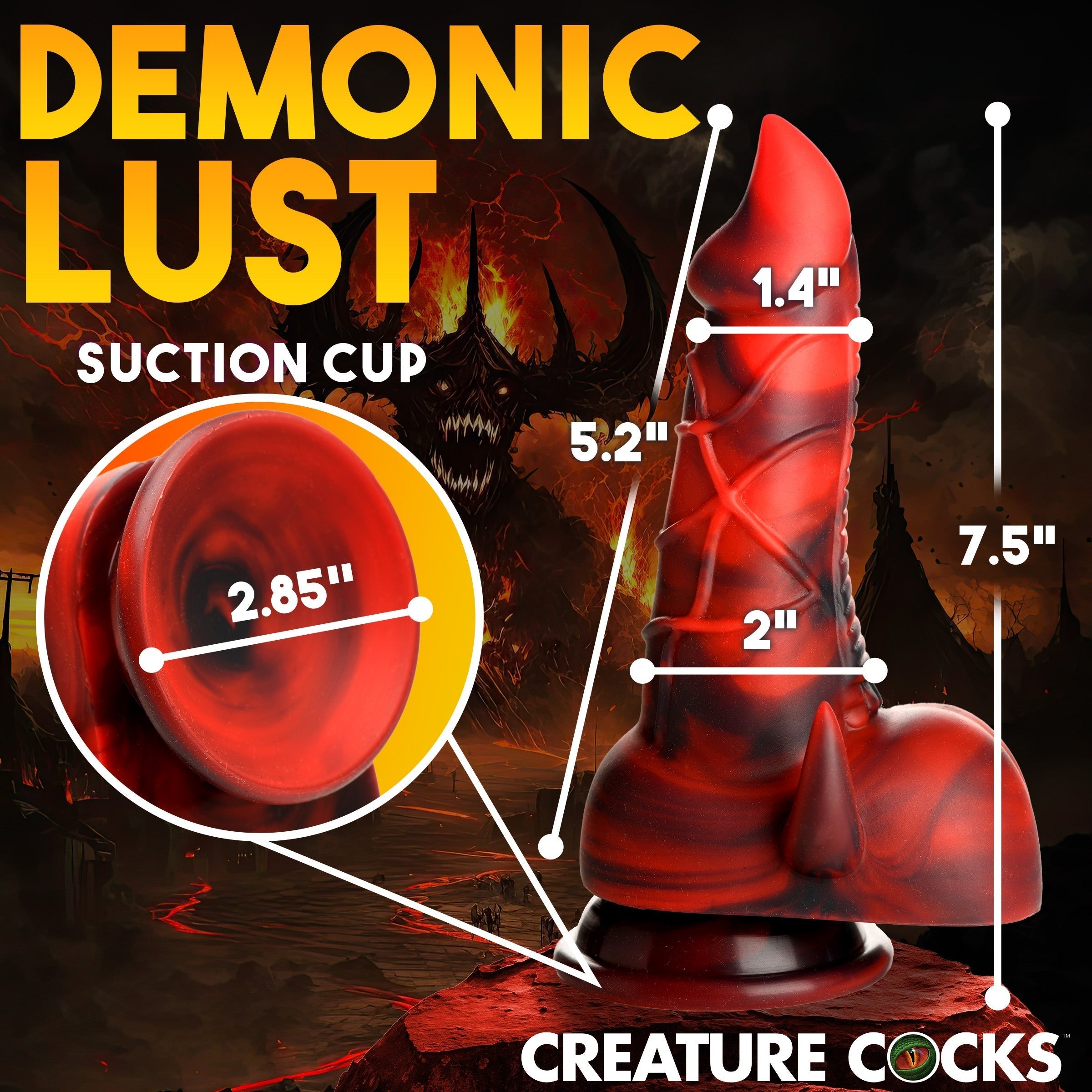 CREATURE COCKS HORNY DEVIL DEMON SILICONE DILDO