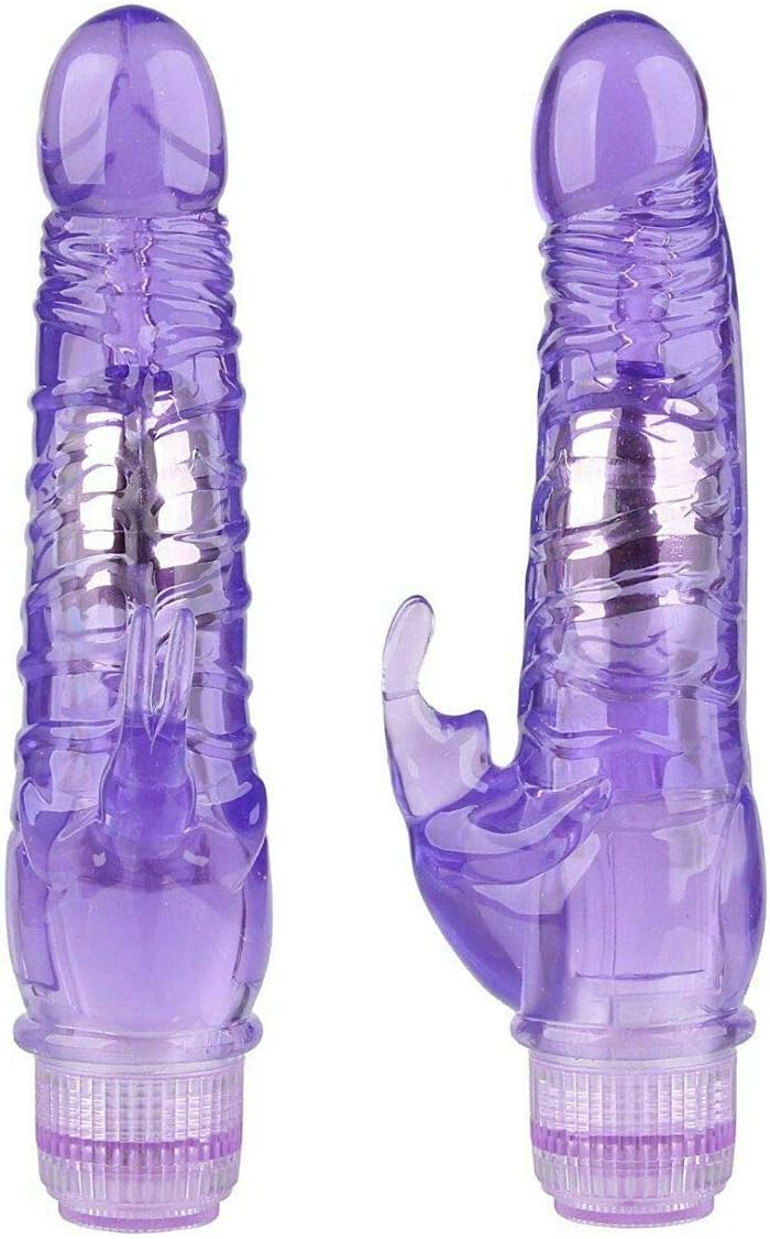 APHRODISIA CRYSTAL DILDO CLIMBING RABBIT VIBE - MORADO