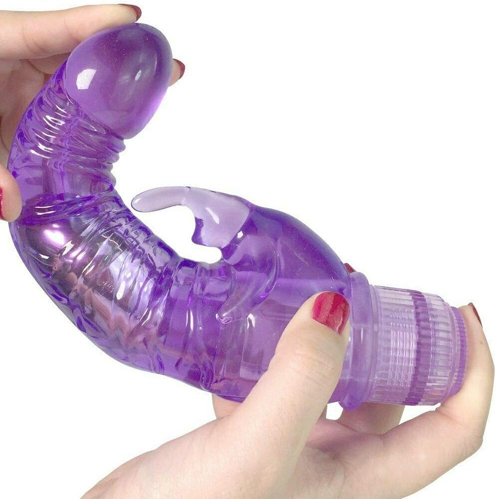 APHRODISIA CRYSTAL DILDO CLIMBING RABBIT VIBE - MORADO