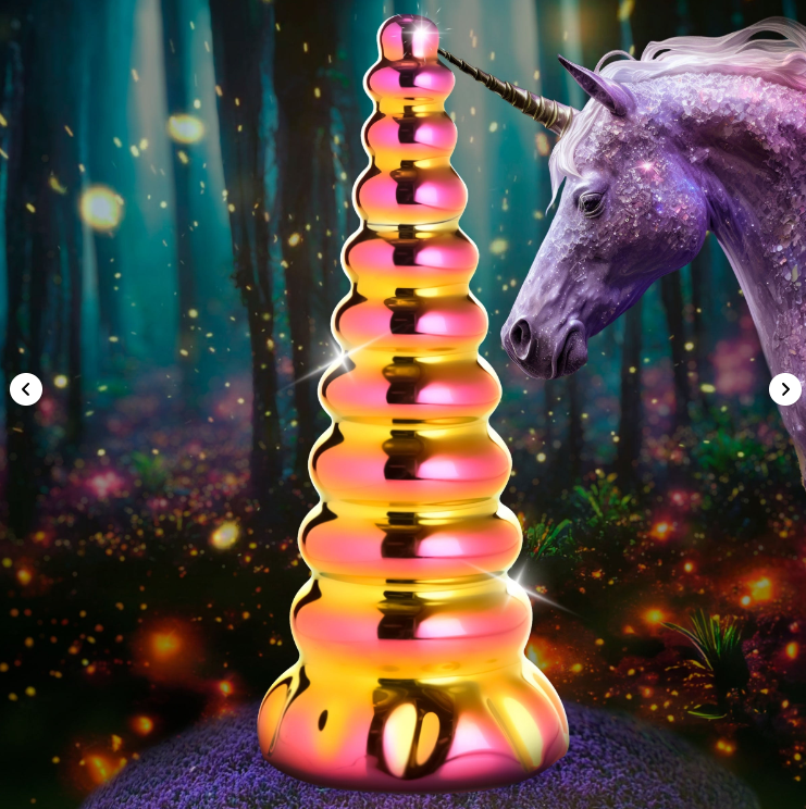 CREATURE COCKS TWILIGHT RAINBOW GLASS DILDO