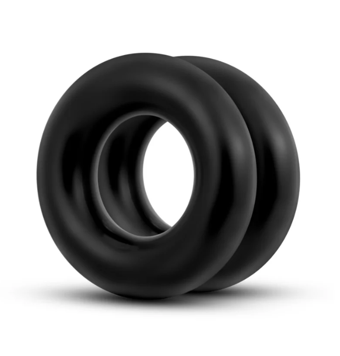 Stay Hard - Donut Rings Oversized - Black