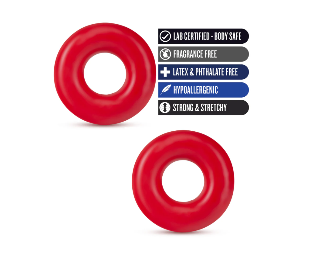 Stay Hard - Donut Rings Oversized - Red