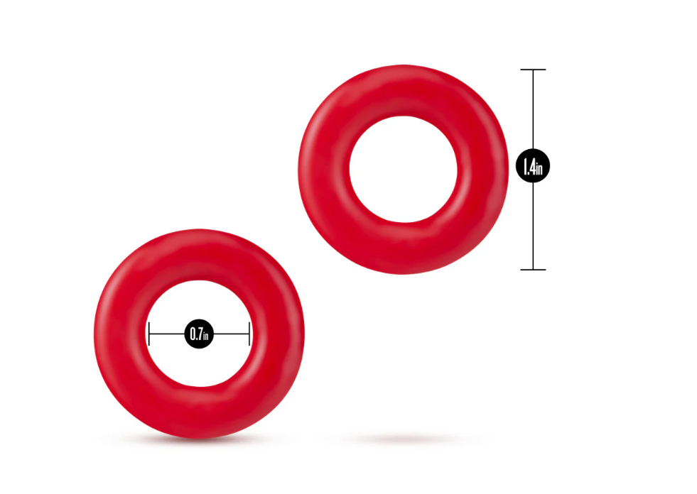 Stay Hard - Donut Rings - Red