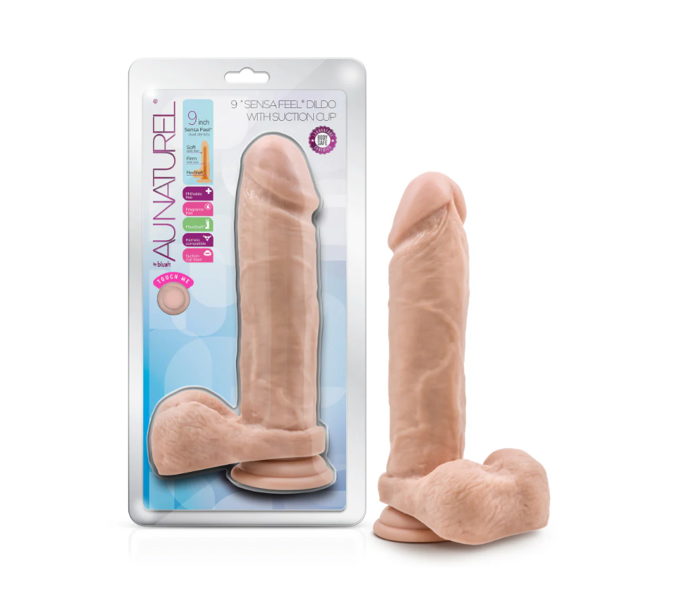 Au Naturel - 9.5 InchDildo with Suction Cup -Vanilla